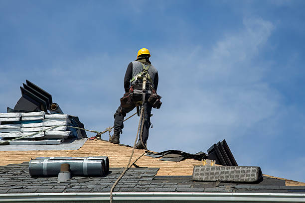 Professional Roofing technician working in Woods Cross Roads, VA
